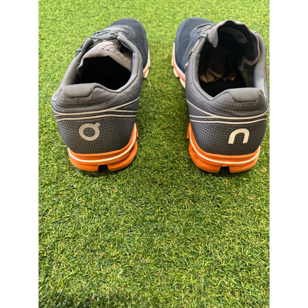 On Cloud Running surfer Mens Shoes Navy Blue Orange Size 13 US M13 Low Top - Picture 5 of 6